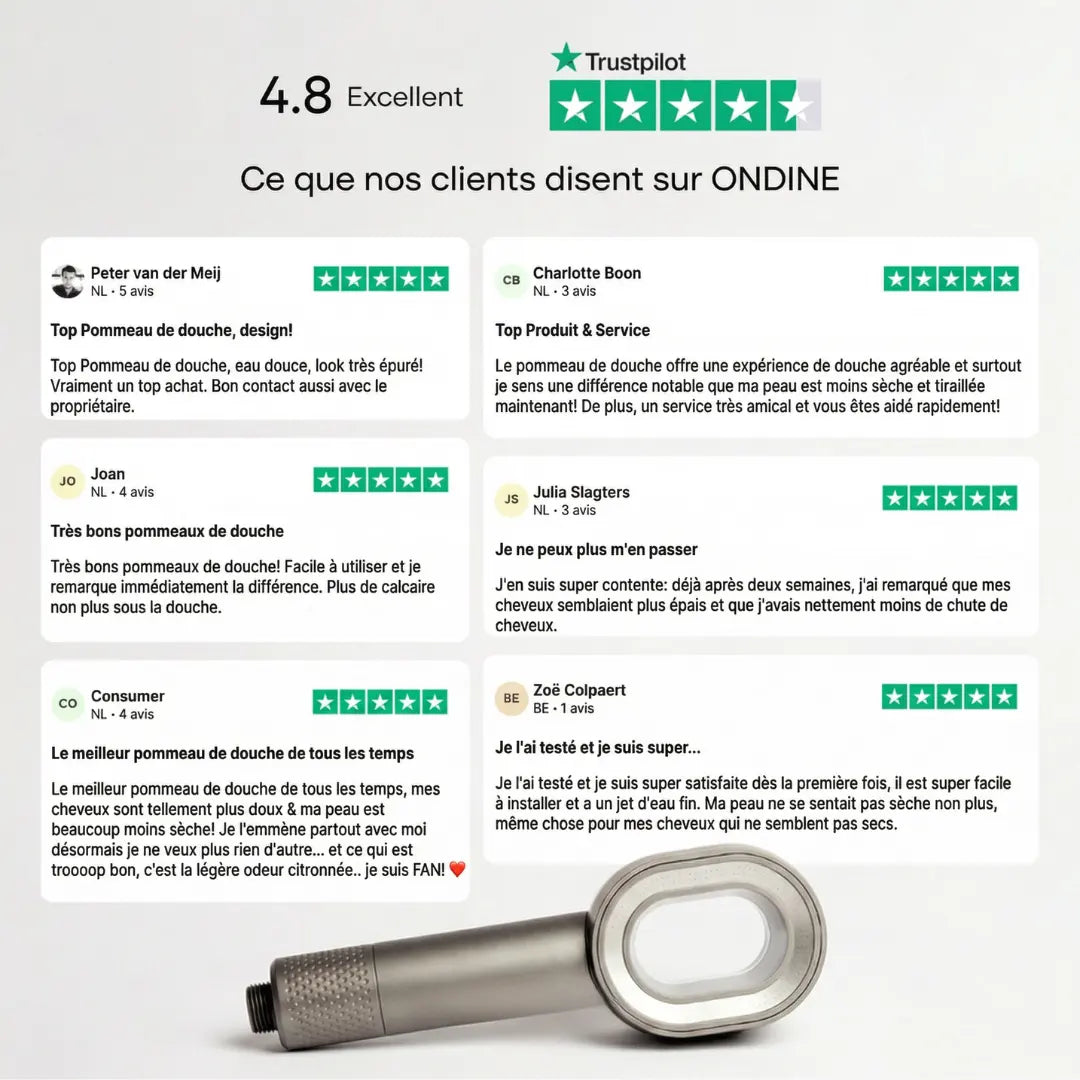 Ondine - Pommeau de Douche Filtrant