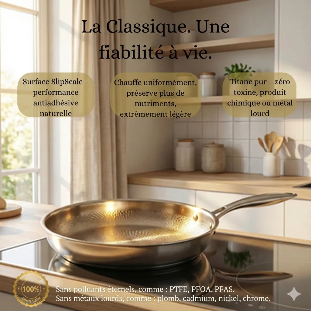 Poêle en Titane Pur TitanPro™ G5