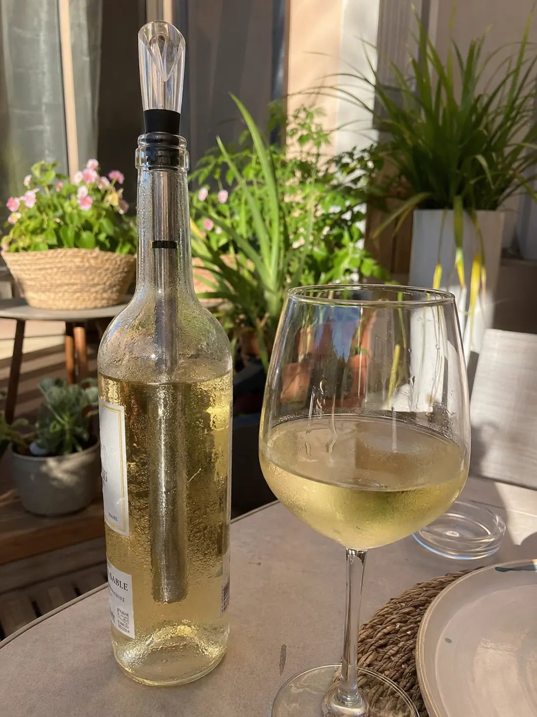 Wine chiller for warm summer evenings