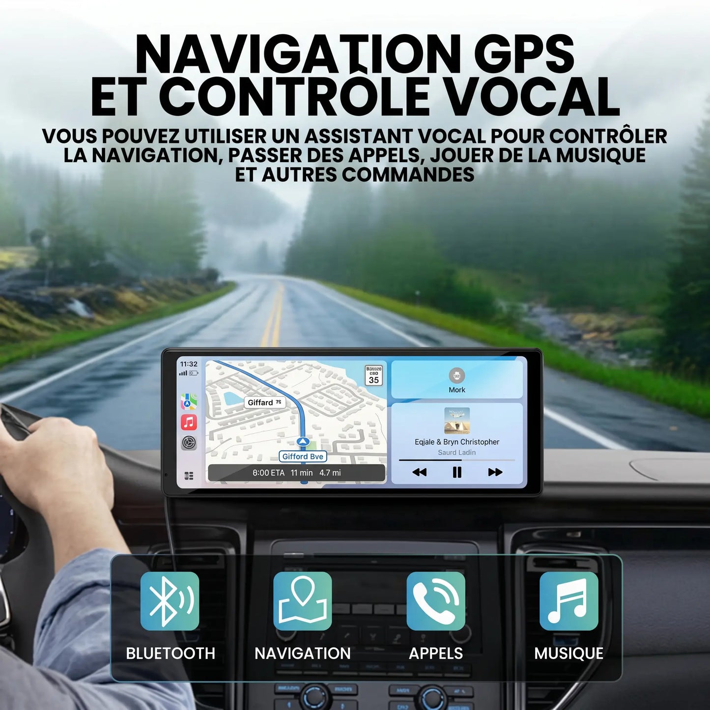 Drive Pro - Écran CarPlay Sans Fil + Caméra 4K